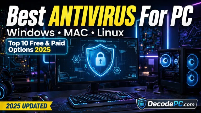 Best Antivirus for PC in 2025 – Top 10 Free & Paid Options